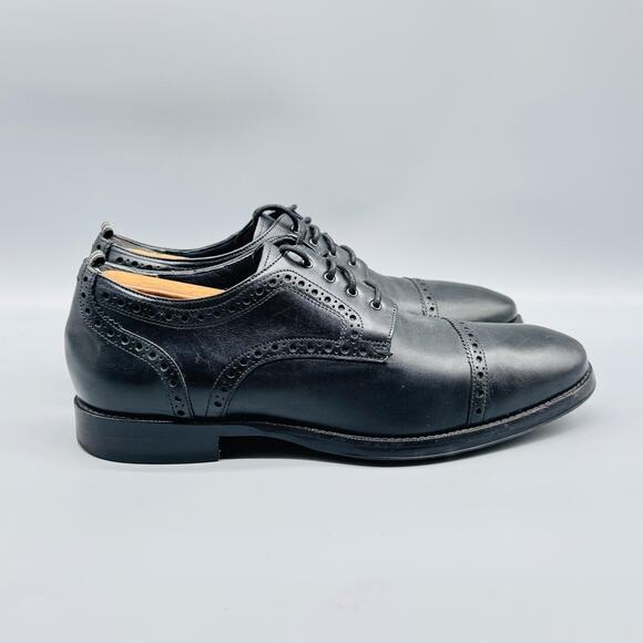 Cole Haan Shoes Mens 7 Black Leather Grand 360 Oxford Cap Toe Brogue Dress main image 12